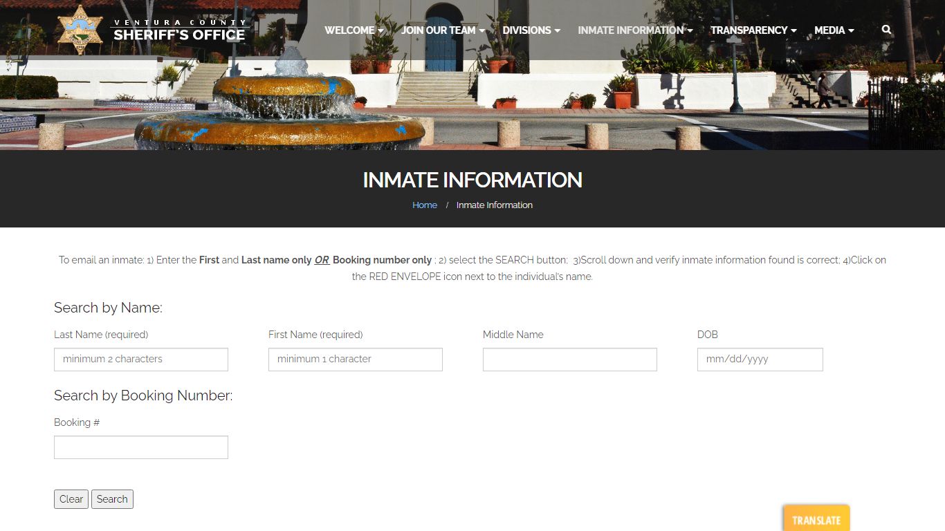 Inmate Information - Ventura County Sheriff's Office