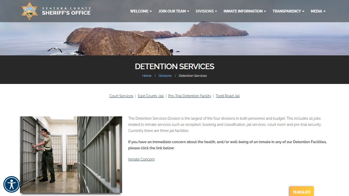 Detention Services - Ventura County Sheriff's Office