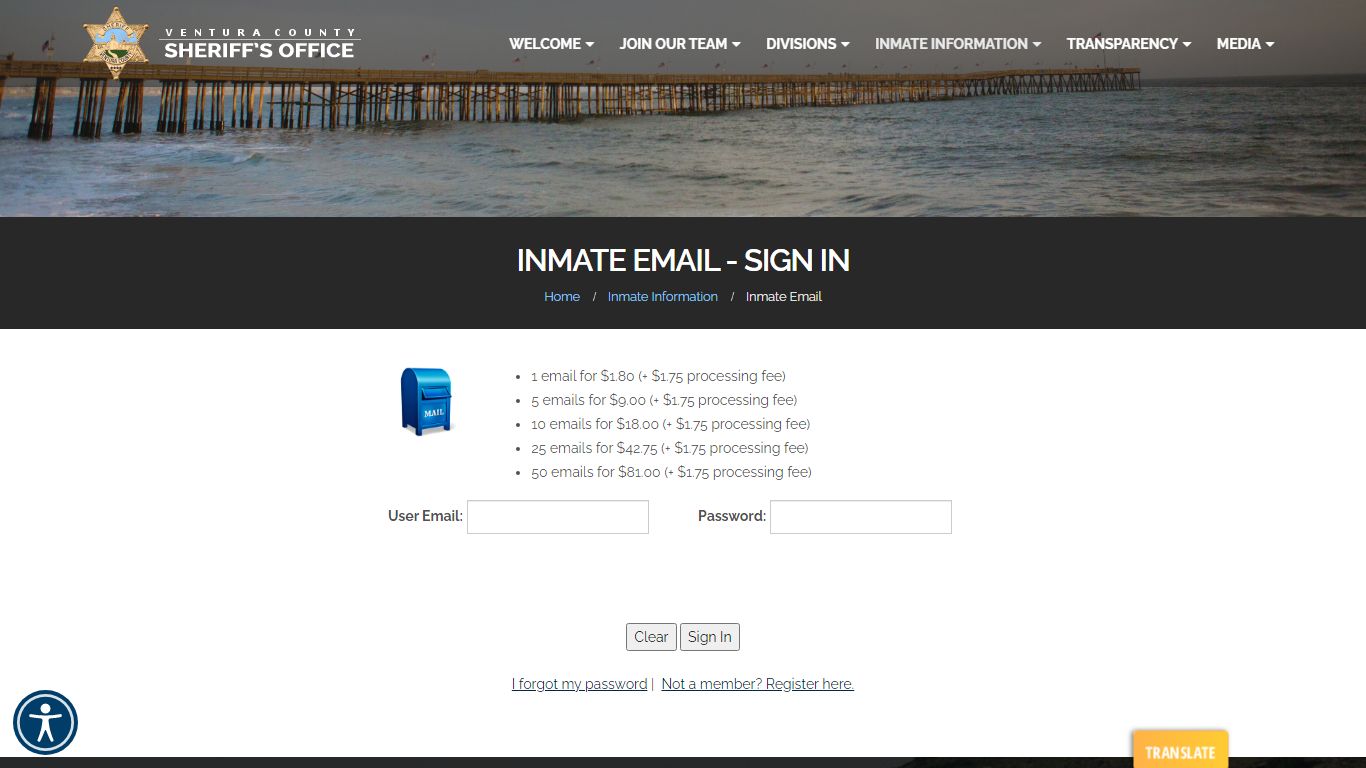 Inmate Email - Ventura County Sheriff's Office